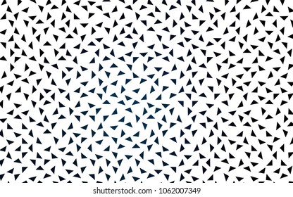 Dark BLUE vector abstract colorful background, which consist of triangles. Pattern with colored triangles on white background.