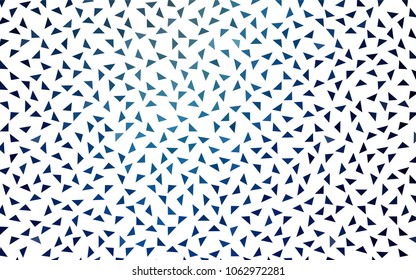 Dark BLUE vector abstract colorful background, which consist of triangles. Pattern with colored triangles on white background.
