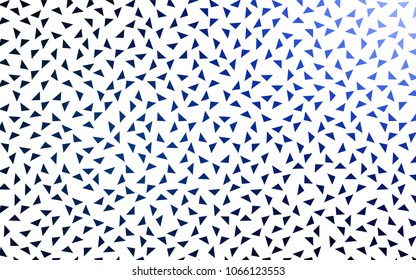 Dark BLUE vector abstract colorful background, which consist of triangles. Pattern with colored triangles on white background.