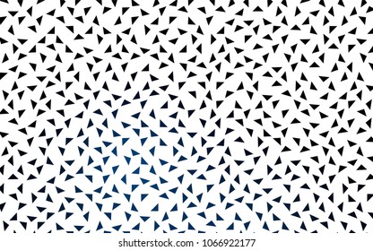 Dark BLUE vector abstract colorful background, which consist of triangles. Pattern with colored triangles on white background.