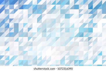 Dark BLUE vector abstract colorful background, which consist of triangles. Pattern with colored triangles on white background.