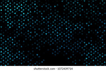Dark BLUE vector abstract colorful background, which consist of triangles. Pattern with colored triangles on white background.