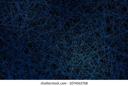 Dark BLUE vector abstract colorful background, which consist of triangles. Pattern with colored triangles on white background.