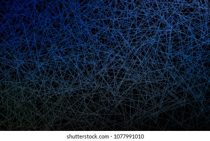 Dark BLUE vector abstract colorful background, which consist of triangles. Pattern with colored triangles on white background.