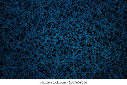 Dark BLUE vector abstract colorful background, which consist of triangles. Pattern with colored triangles on white background.