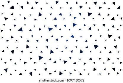 DARK BLUE vector abstract colorful background, which consist of triangles. Pattern with colored triangles on white background.