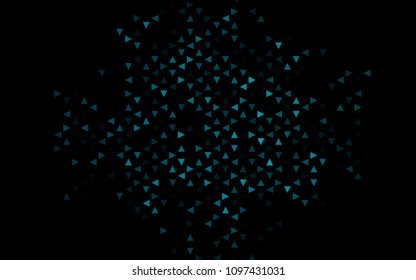 Dark BLUE vector abstract colorful background, which consist of triangles. Pattern with colored triangles on white background.