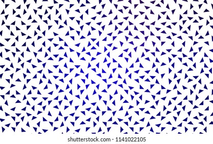 Dark BLUE vector abstract colorful background, which consist of triangles. Pattern with colored triangles on white background.