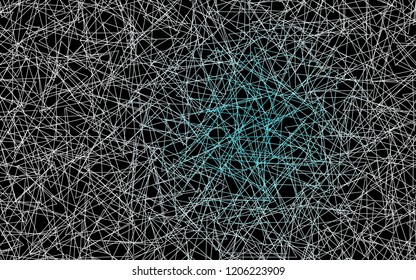 Dark BLUE vector abstract colorful background, which consist of triangles. Pattern with colored triangles on white background.