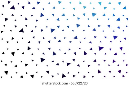 DARK BLUE vector abstract colorful background, which consist of triangles. Pattern with colored triangles on white background.