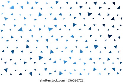 DARK BLUE vector abstract colorful background, which consist of triangles. Pattern with colored triangles on white background.