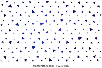 DARK BLUE vector abstract colorful background, which consist of triangles. Pattern with colored triangles on white background.