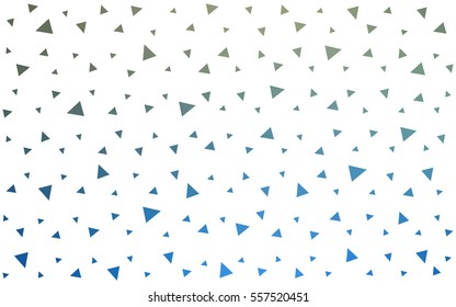 DARK BLUE vector abstract colorful background, which consist of triangles. Pattern with colored triangles on white background.
