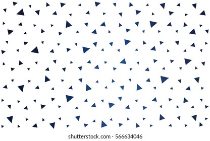 DARK BLUE vector abstract colorful background, which consist of triangles. Pattern with colored triangles on white background.