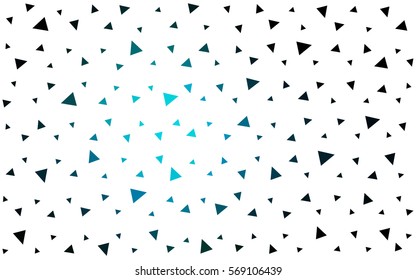 DARK BLUE vector abstract colorful background, which consist of triangles. Pattern with colored triangles on white background.