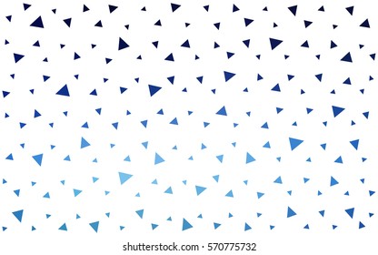 DARK BLUE vector abstract colorful background, which consist of triangles. Pattern with colored triangles on white background.