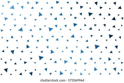 DARK BLUE vector abstract colorful background, which consist of triangles. Pattern with colored triangles on white background.