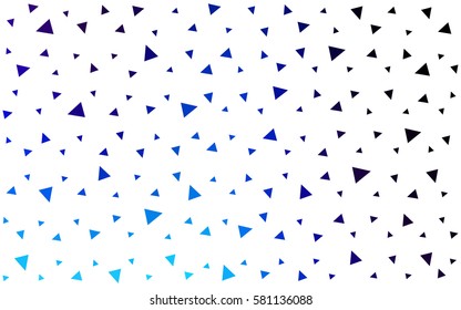 DARK BLUE vector abstract colorful background, which consist of triangles. Pattern with colored triangles on white background.