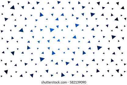 DARK BLUE vector abstract colorful background, which consist of triangles. Pattern with colored triangles on white background.