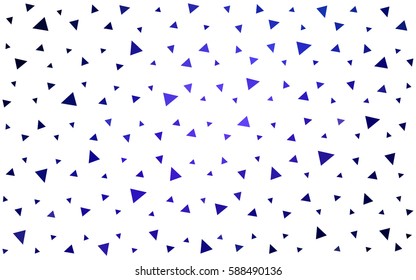 DARK BLUE vector abstract colorful background, which consist of triangles. Pattern with colored triangles on white background.