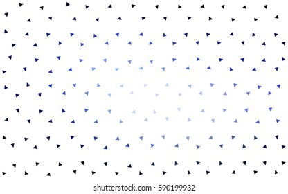 DARK BLUE vector abstract colorful background, which consist of triangles. Pattern with colored triangles on white background.