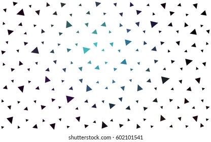DARK BLUE vector abstract colorful background, which consist of triangles. Pattern with colored triangles on white background.