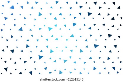 DARK BLUE vector abstract colorful background, which consist of triangles. Pattern with colored triangles on white background.