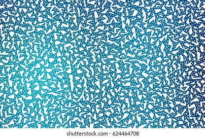 Dark BLUE vector abstract colorful background, which consist of triangles. Pattern with colored triangles on white background.