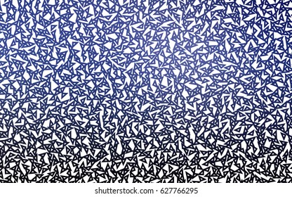 Dark BLUE vector abstract colorful background, which consist of triangles. Pattern with colored triangles on white background.