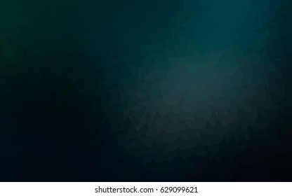 Dark BLUE vector abstract colorful background, which consist of triangles. Pattern with colored triangles on white background.