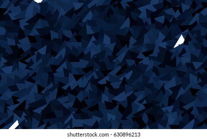 Dark BLUE vector abstract colorful background, which consist of triangles. Pattern with colored triangles on white background.