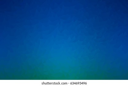 Dark BLUE vector abstract colorful background, which consist of triangles. Pattern with colored triangles on white background.