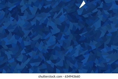 Dark BLUE vector abstract colorful background, which consist of triangles. Pattern with colored triangles on white background.
