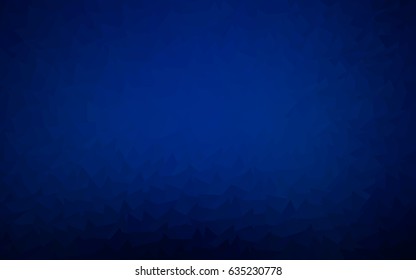 Dark BLUE vector abstract colorful background, which consist of triangles