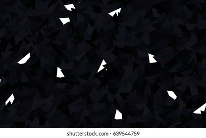 Dark BLUE vector abstract colorful background, which consist of triangles. Pattern with colored triangles on white background.