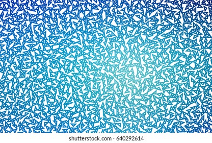 Dark BLUE vector abstract colorful background, which consist of triangles. Pattern with colored triangles on white background.