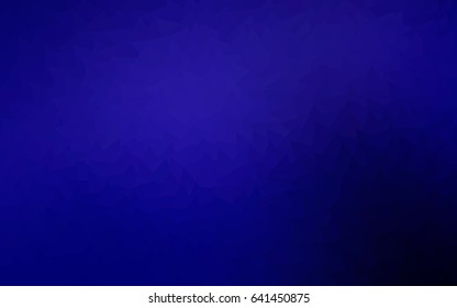 Dark BLUE vector abstract colorful background, which consist of triangles. Pattern with colored triangles on white background.
