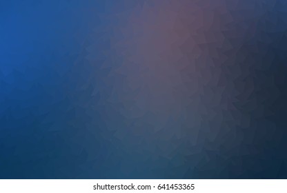 Dark BLUE vector abstract colorful background, which consist of triangles. Pattern with colored triangles on white background.