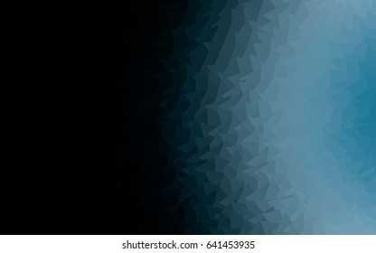 Dark BLUE vector abstract colorful background, which consist of triangles. Pattern with colored triangles on white background.