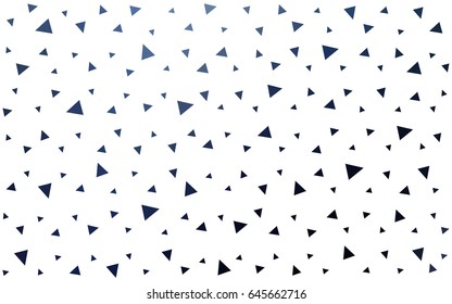DARK BLUE vector abstract colorful background, which consist of triangles. Pattern with colored triangles on white background.