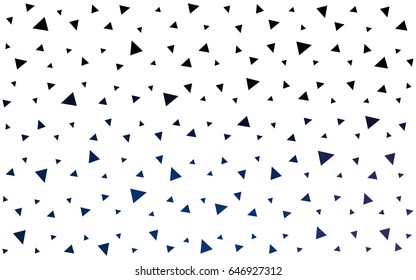 DARK BLUE vector abstract colorful background, which consist of triangles. Pattern with colored triangles on white background.