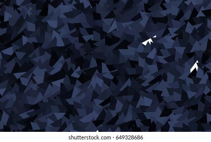 Dark BLUE vector abstract colorful background, which consist of triangles. Pattern with colored triangles on white background.