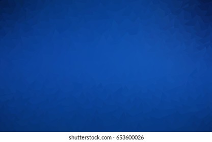 Dark BLUE vector abstract colorful background, which consist of triangles. Pattern with colored triangles on white background.