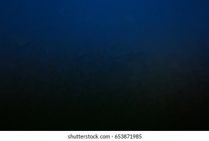 Dark BLUE vector abstract colorful background, which consist of triangles. Pattern with colored triangles on white background.