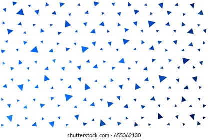 DARK BLUE vector abstract colorful background, which consist of triangles. Pattern with colored triangles on white background.