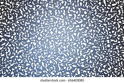 Dark BLUE vector abstract colorful background, which consist of triangles. Pattern with colored triangles on white background.