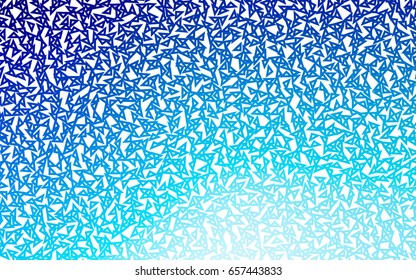 Dark BLUE vector abstract colorful background, which consist of triangles. Pattern with colored triangles on white background.