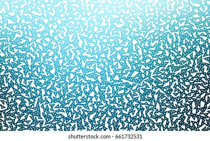 Dark BLUE vector abstract colorful background, which consist of triangles. Pattern with colored triangles on white background.