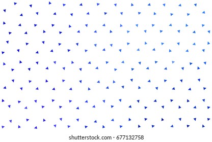 DARK BLUE vector abstract colorful background, which consist of triangles. Pattern with colored triangles on white background.