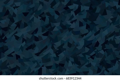 Dark BLUE vector abstract colorful background, which consist of triangles. Pattern with colored triangles on white background.